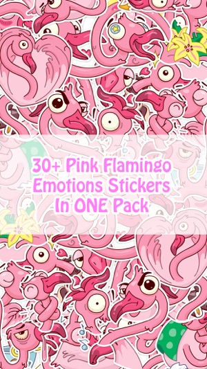 Funny Pink Flamingo Stickers Pack for iMessage(圖1)-速報App