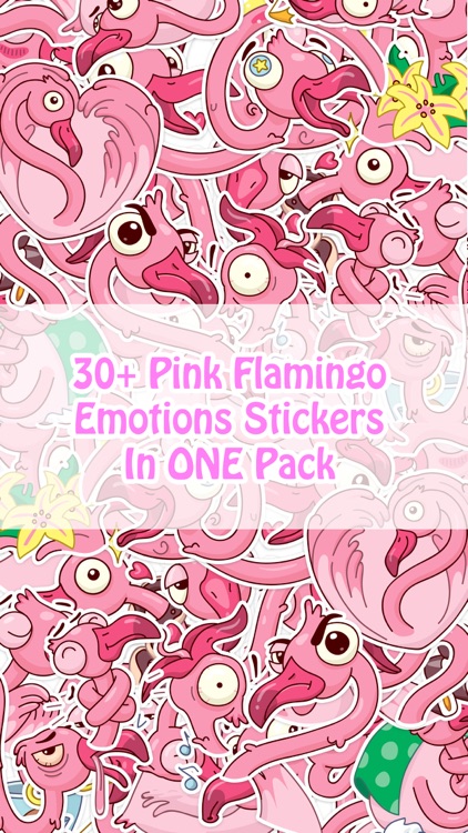 Funny Pink Flamingo Stickers Pack for iMessage