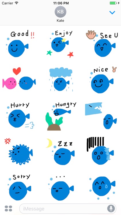 Alvin The Little Blue Fish Stickers