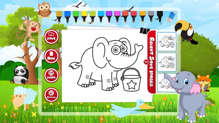 The Animals Coloring Book For Kids screenshot-3