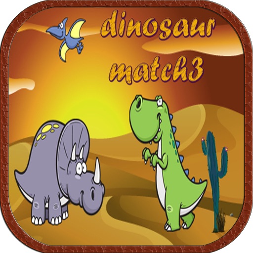 Dinosaur Match3 Games matching pictures for kids iOS App