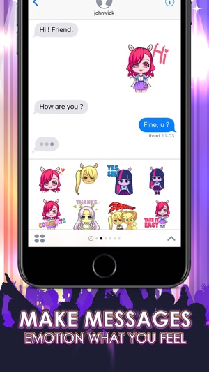 Pony Girls Emoticons Stickers for iMessage(圖2)-速報App