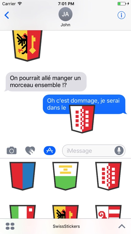 Swiss Flags Stickers