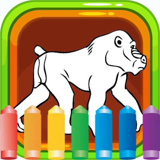 Baboon Monkey Coloring for Kids by nutkamon yunger