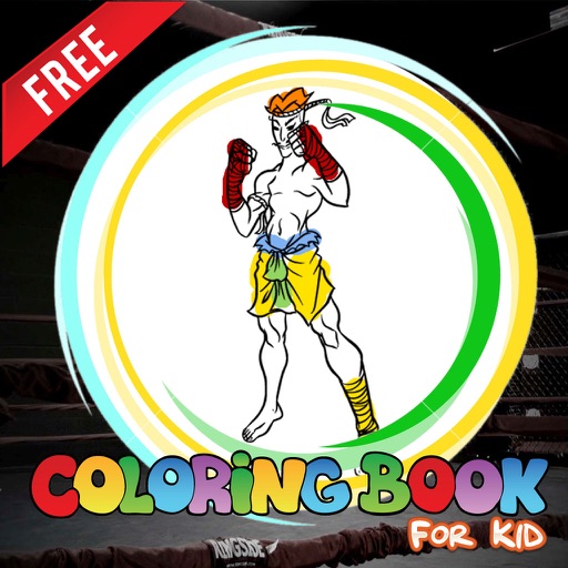Coloring Pages Family Friendly Amazing Muay Thai Icon
