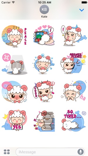 Kuri , the little sheep for iMessage Sticker(圖2)-速報App