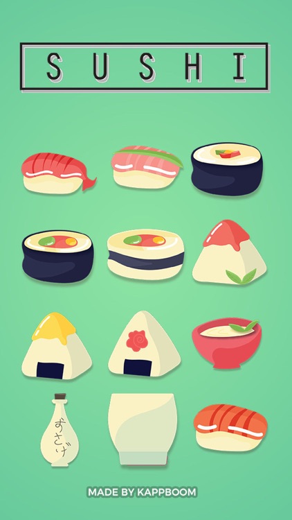 Sushi Oriental Pieces Stickers