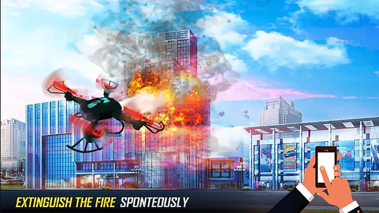 Futuristic Fire Fighting Drone screenshot-3