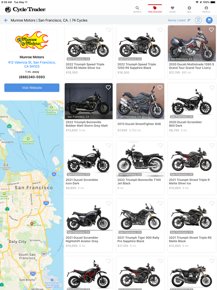 CycleTrader Shop Motorcycles