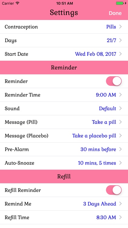 Birth Control Pill Reminder