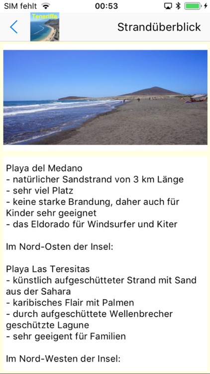 Teneriffa App für den Urlaub