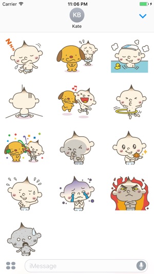 Aquila The Cute Onion Little Baby Boy Stickers(圖3)-速報App