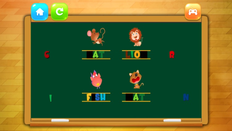 Puzzle 4 Letters Learn English Words for Kids