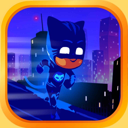 Blue Cat Pj Masks Heroes Run iOS App