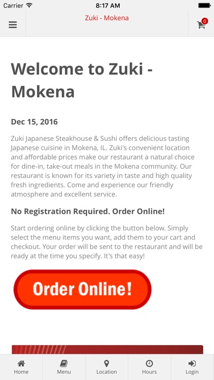 Zuki Mokena Online Ordering