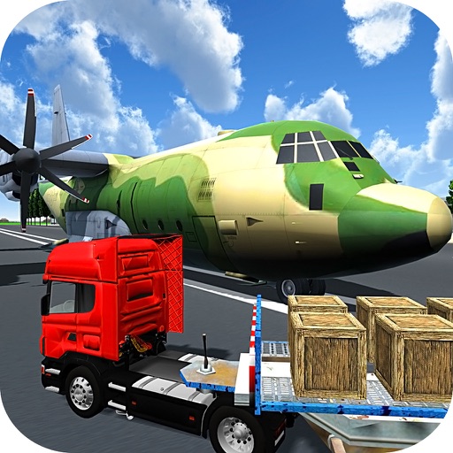 Army Airplane Pilot: Cargo Transport Truck Driver Icon