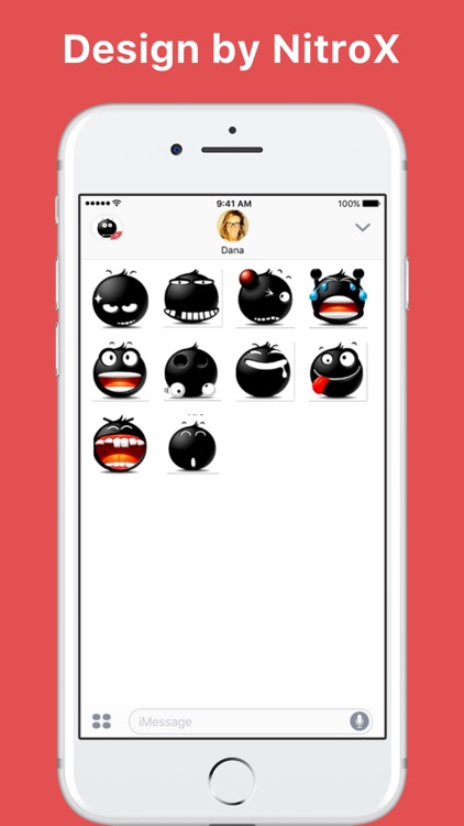 Smiley stickers by NitroX for iMessage