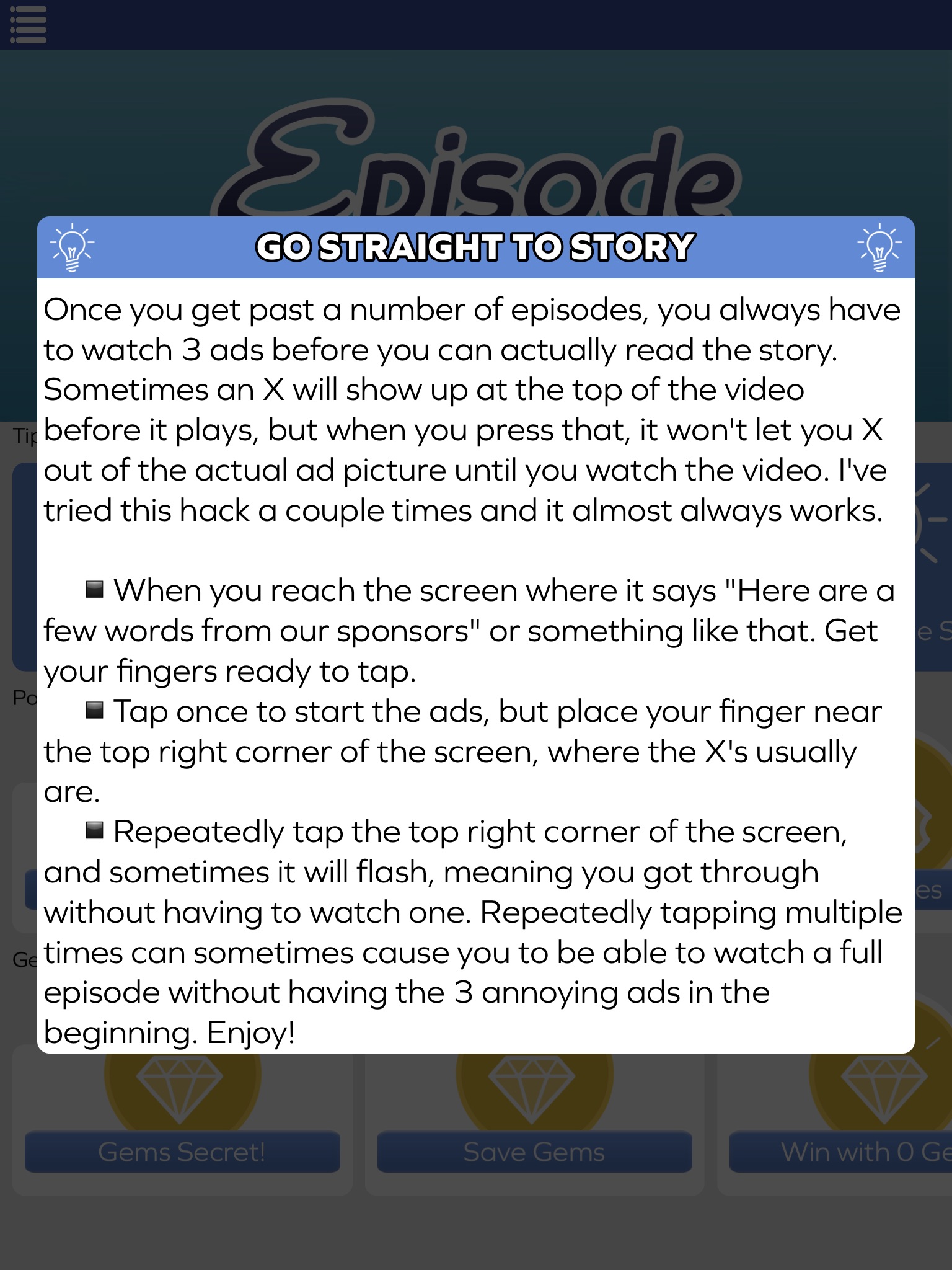 Passes & Gems Cheats for Episode Choose Your Story screenshot 3