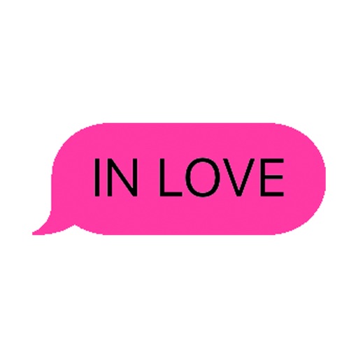 IN LOVE  - stickers with love messages icon