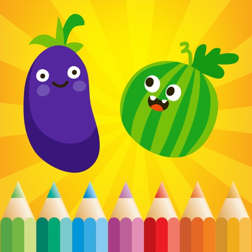 Vegetable Coloring Book for Kids: Learn to color Icon
