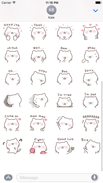 Lovely Kitty Sticker for iMessage