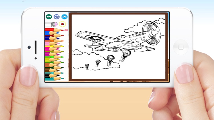 Airplanes Jet Helicopter Coloring Book For Kids