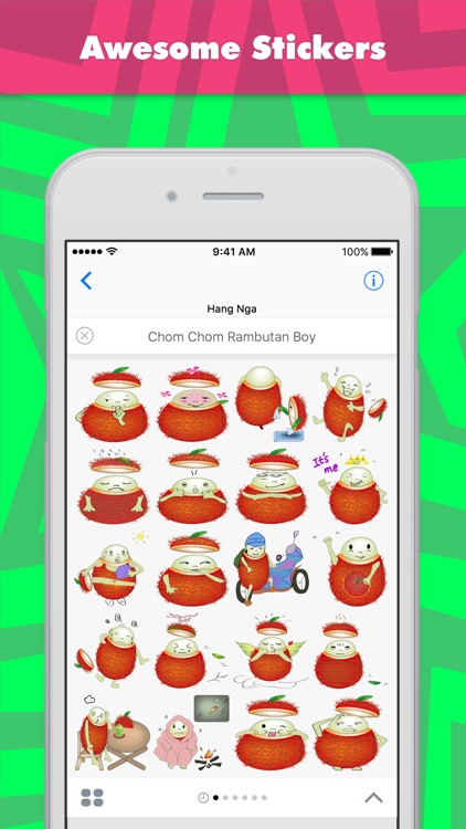 Chom Chom Rambutan Boy stickers by Hanna