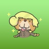 Loki A Blonde Captain Squirrel Stickers