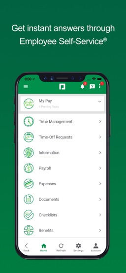 Paycom app screenshot