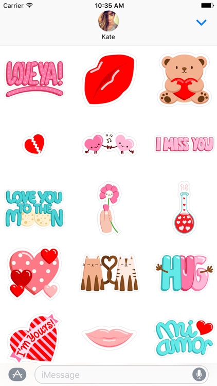 Love Messages for Valentine Stickers