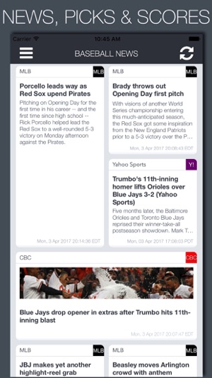 Live Baseball News, Scores & Predictions(圖1)-速報App