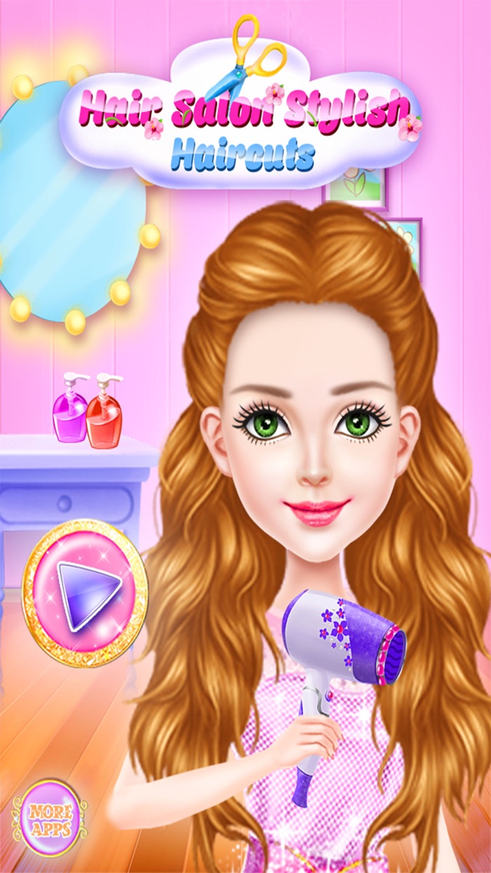 美发沙龙 时尚的发型 为女孩