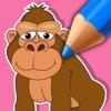 Animal Games Coloring Book Gorilla Version