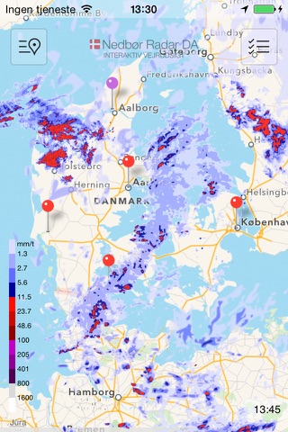 Nedbør Radar Danmark screenshot 4
