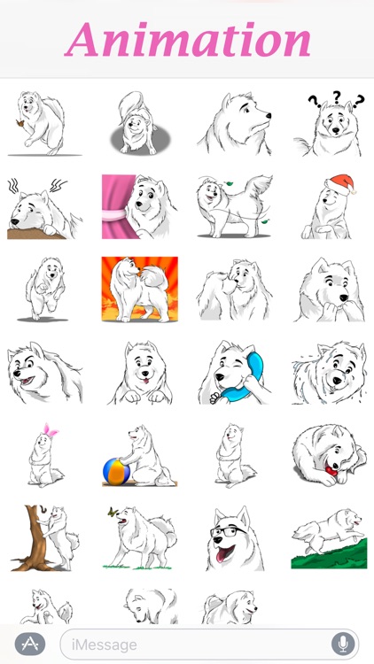 Husky Dog - Cute snow dog for iMessage screenshot-3