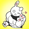 Bodybuilder Bunny Stickers