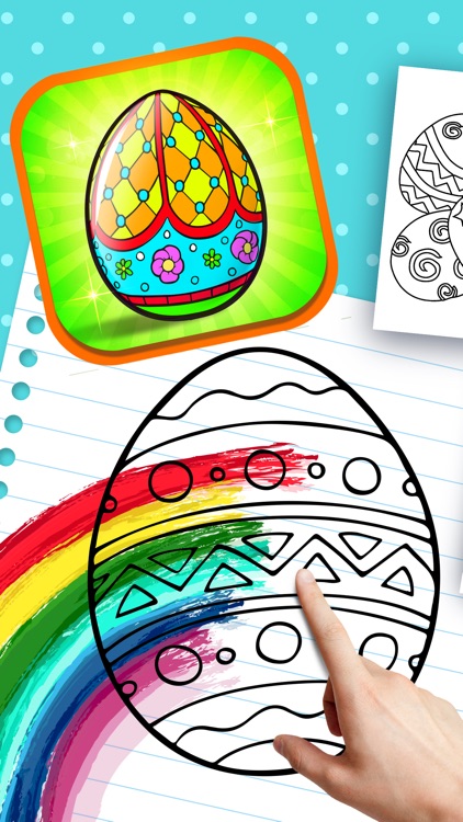 Painting Easter Eggs Coloring Book For Children HD