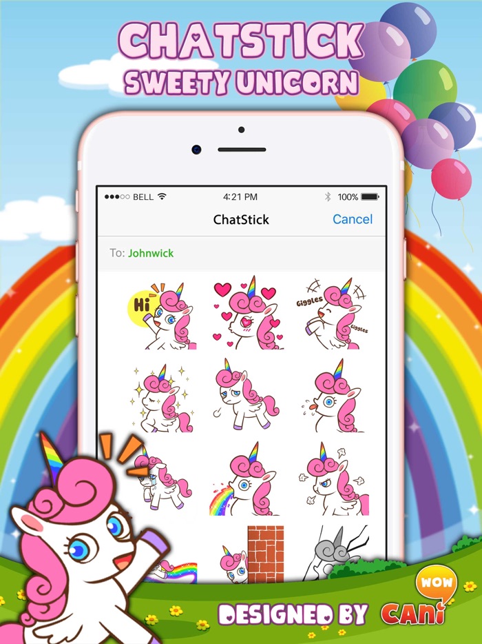Sweety Unicorn Stickers for iMessage