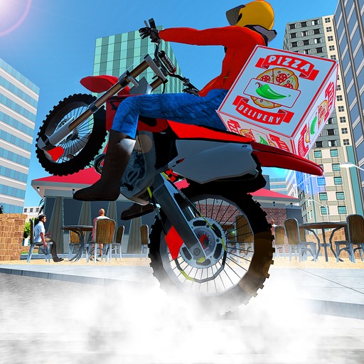 Pizza Delivery Moto Bike Rider