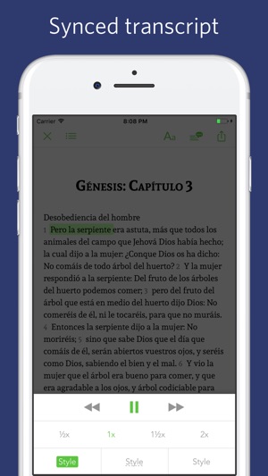 Spanish Bible - audio, sync, transcript(圖2)-速報App