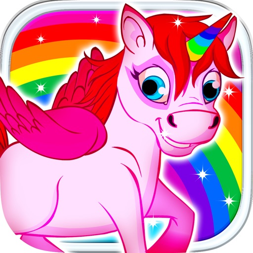 Baby Pegasus in the Rainbow Unicorn Twilight Kingdom iOS App