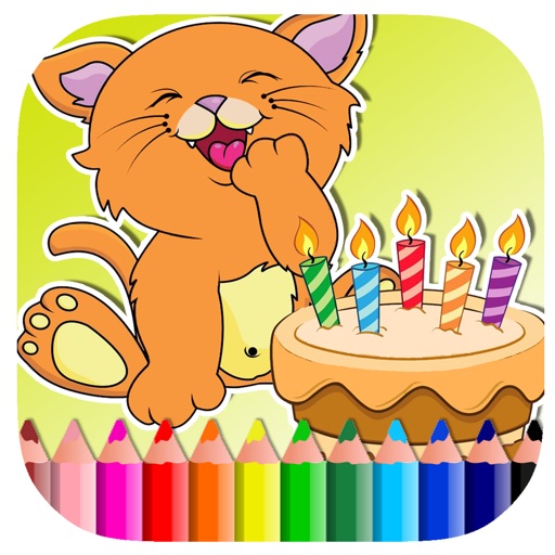 Cat Cake Coloring Book Games For Kids Version