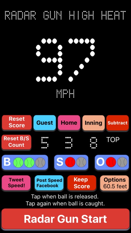 Baseball Radar Gun High Heat