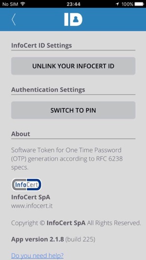APP INFOCERT ID SCARICARE