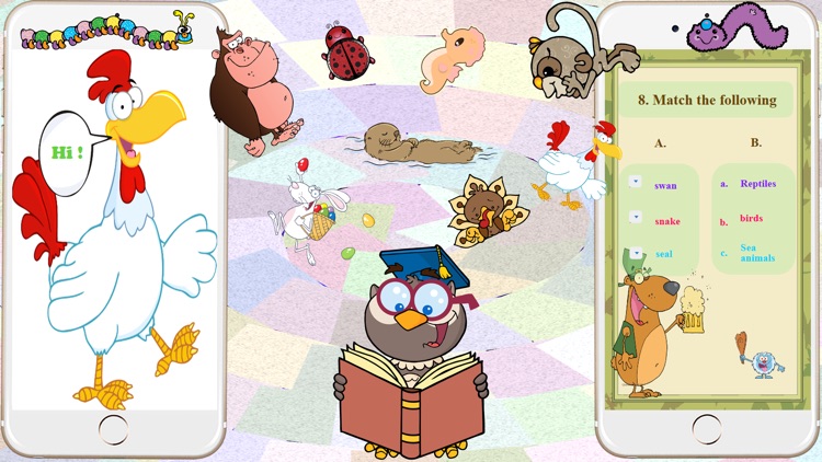 english game for kid match the type of animals