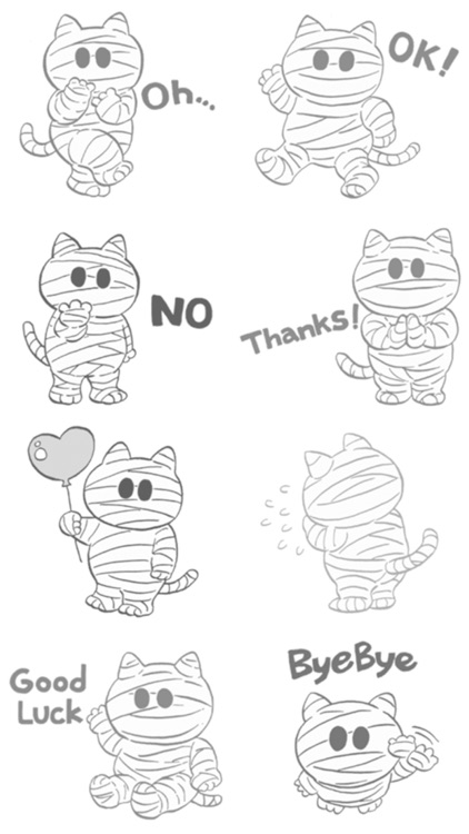 Mummy Cat Stickers