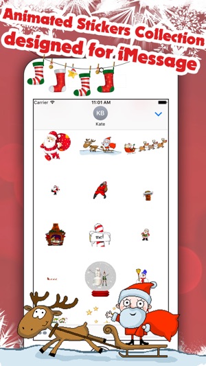 Christmas Animations for iMessage(圖4)-速報App