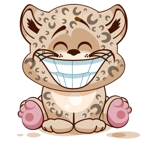 Emoji Cartoon Leopard Cub Stickers icon