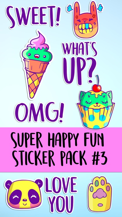 Super Happy Fun Neon Retro Sticker Pack