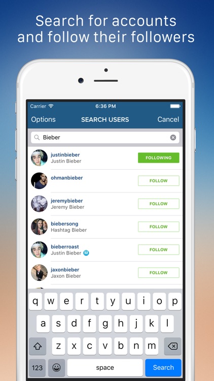 Captivate - Mass follow, unfollow and like tool
